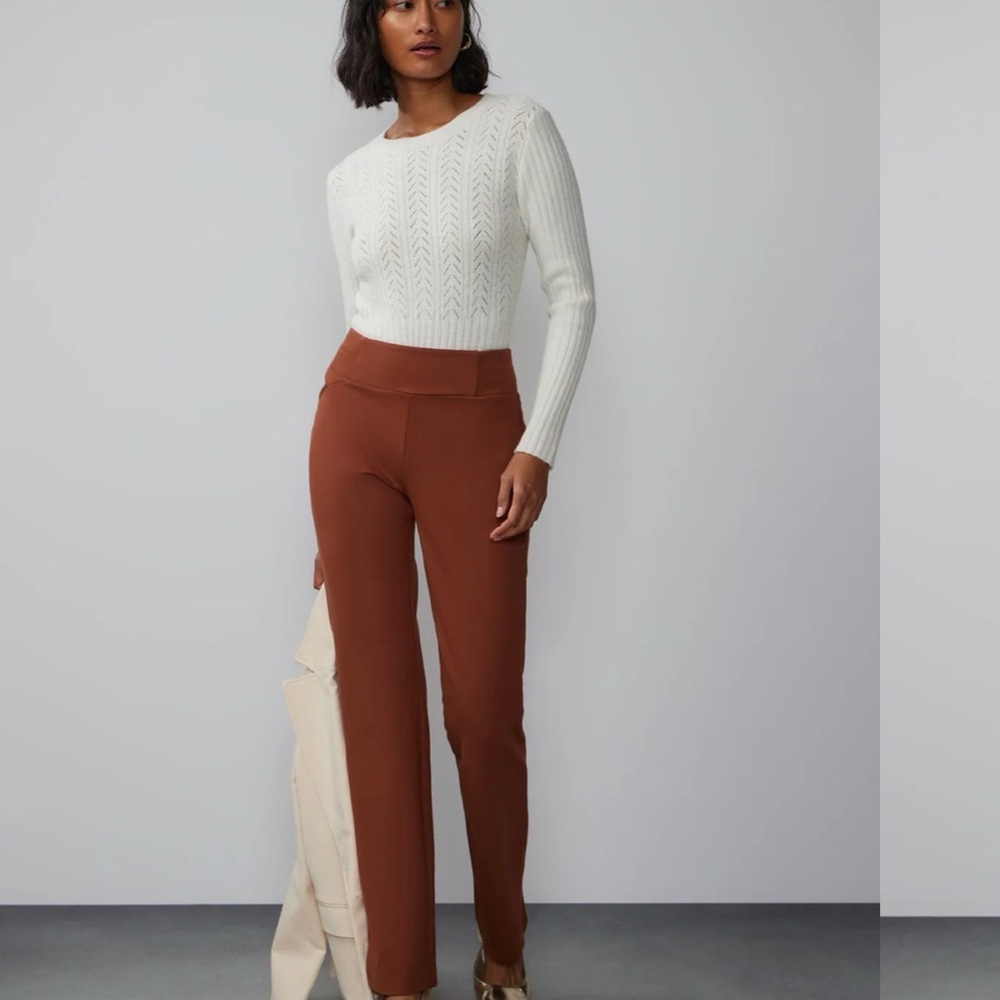 New York & Company Brown Straight Leg Pants